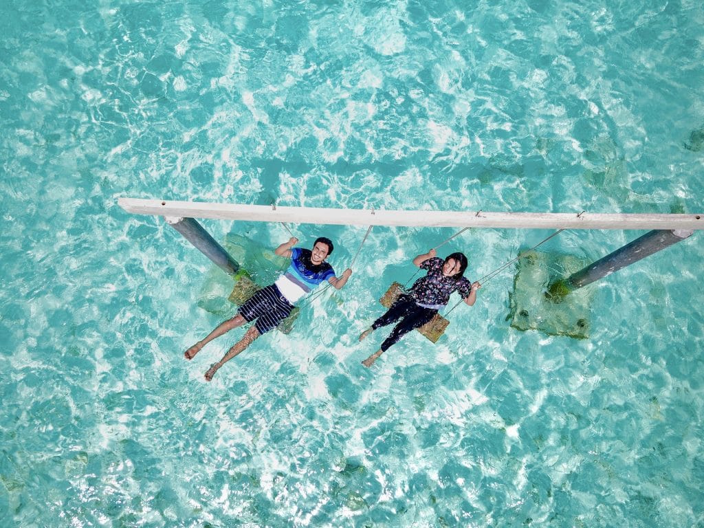 beach picnic setup for honeymooners at Sabba Beach Hotels in the Maldives.