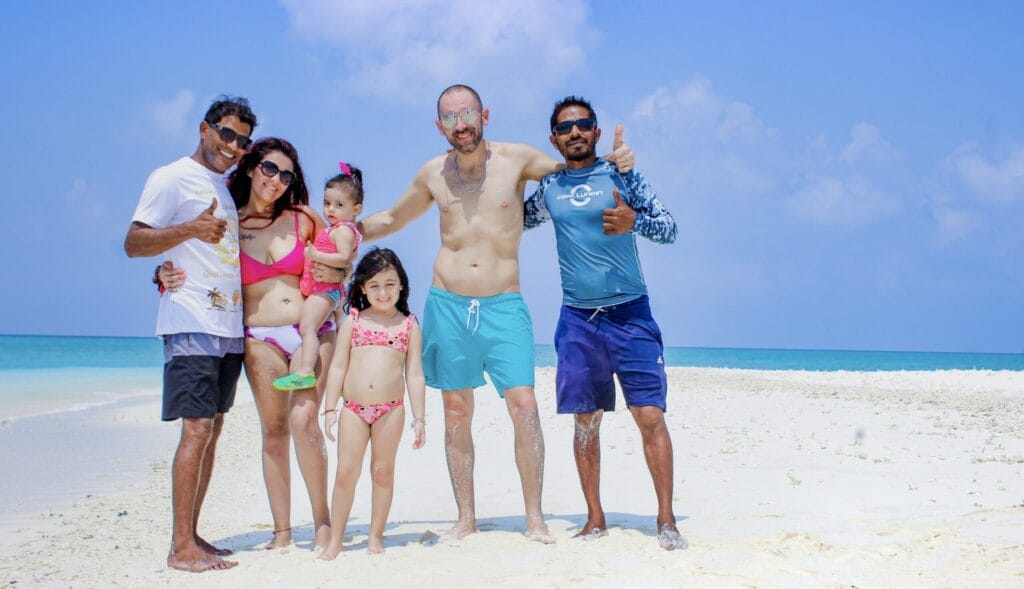 Snorkeling at vibrant coral reefs near Sabba Beach Hotels, Fodhdhoo Island, Maldives.