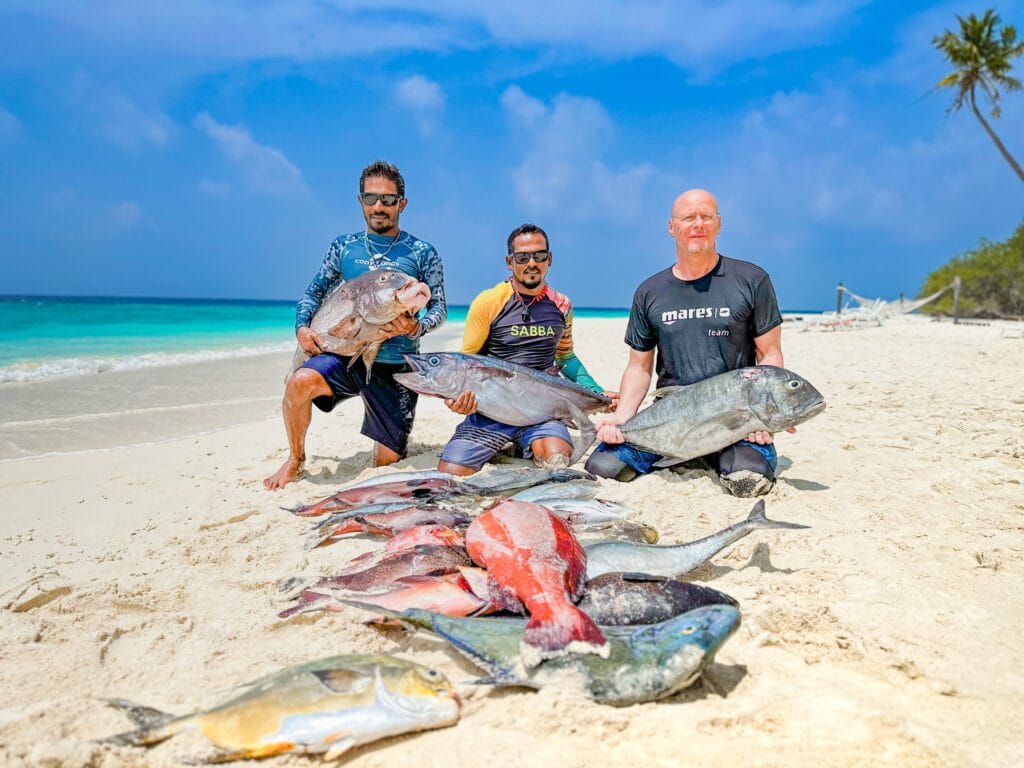 Luxury boat for big game fishing excursion, offered by Sabba Beach Hotels in the Maldives.